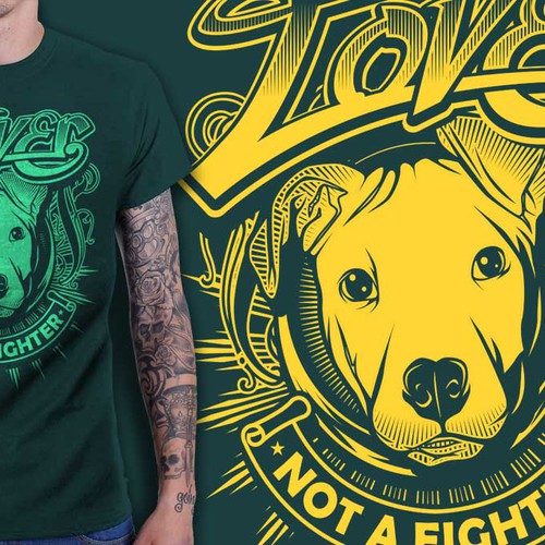 Pitbull design with the title 'PITBULL T SHIRT'