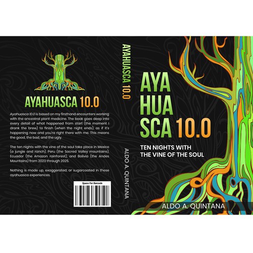 Book cover with the title 'Ayahuasca 10.0: Ten Nights with the Vine of the Soul'