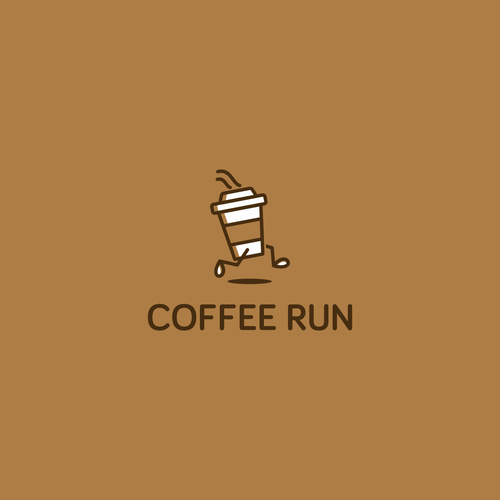 Mug logo with the title 'Coffee Run Logo'