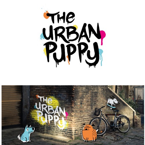Illustration brand with the title 'Hip Dog Branding'