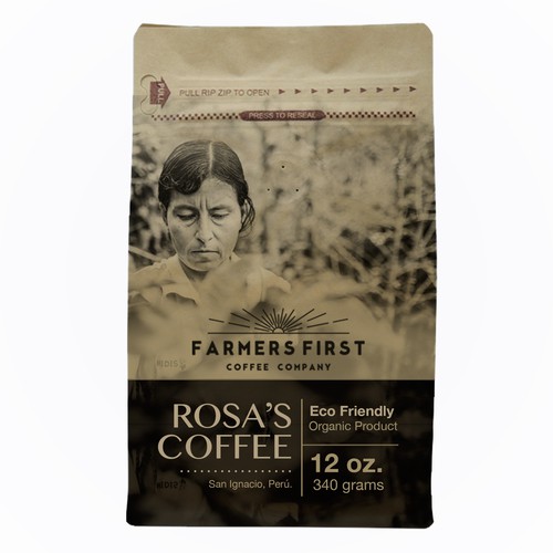 Coffee packaging with the title 'coffee packaging design'