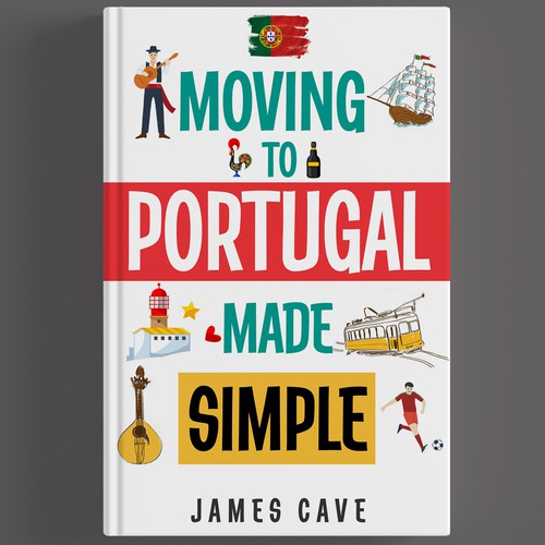 Travel book cover with the title 'MOVING TO PORTUGAL'