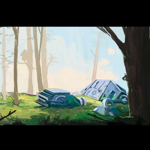 Star Wars design with the title 'the moon forest of endor'