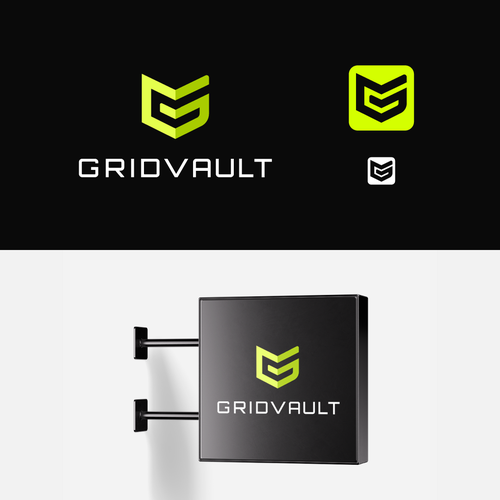 Design with the title 'GridVault'