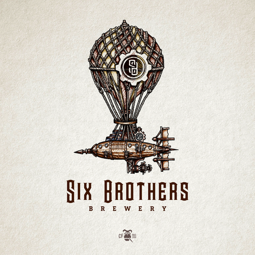 Balloon design with the title 'Six Brothers Brewery'