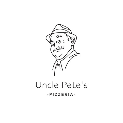 Old man logo with the title 'logo for pizzeria in chicago'