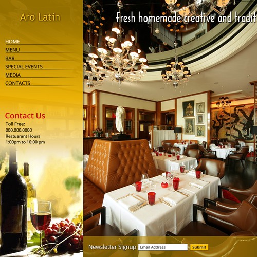 Food website with the title 'Restaurant & Bar'