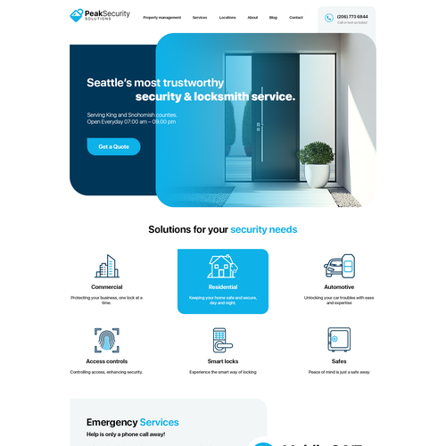JavaScript design with the title 'Epic Security Solutions'