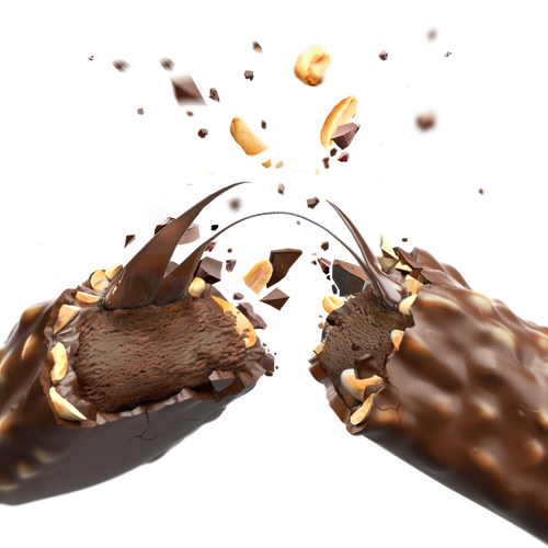 Chocolate bar design with the title 'Protein bar'