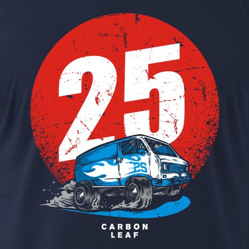 Automotive t-shirt with the title 'carbon leaf'