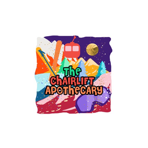 Skiing design with the title 'maximalist brand guideline for high-end Aspen based candle start-up'