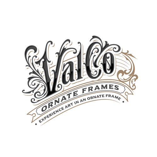Decorative design with the title 'ValCo Ornate Frames Logo'