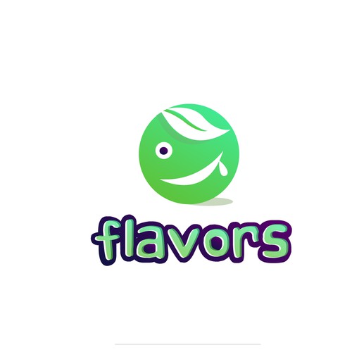 Text logo with the title 'Flavors logo design '
