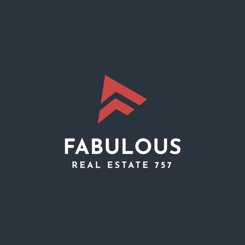 Letter f design logo with the title 'Bold logo concept for rooftop home/house'