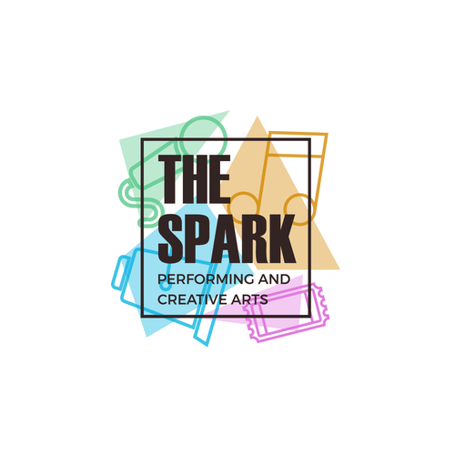 Performance logo with the title 'The Spark - performing and creative arts logo'