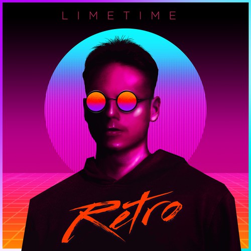 Retro artwork with the title 'Rap Album Cover with 80´s vibe'