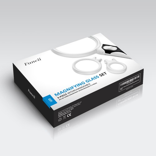 Book cover packaging with the title 'Box for Fancii'