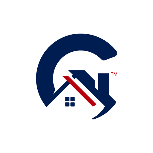 Roofing logo with the title 'Logo Concept for Roofing Company'