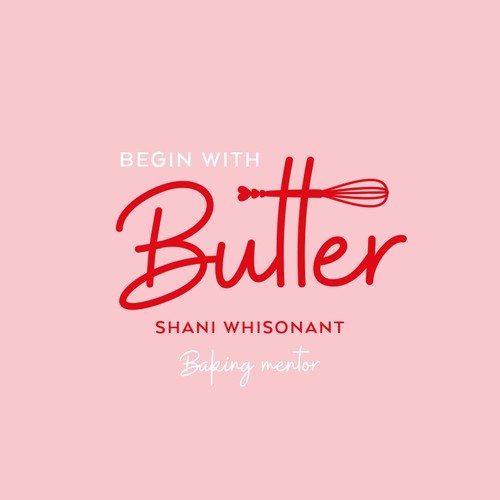 Joyful design with the title 'Logo Begin with Butter'