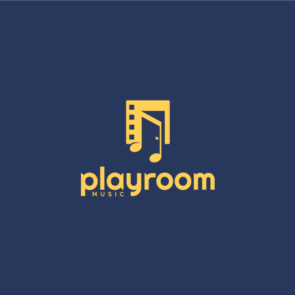 Music note design with the title 'logo for new music library'