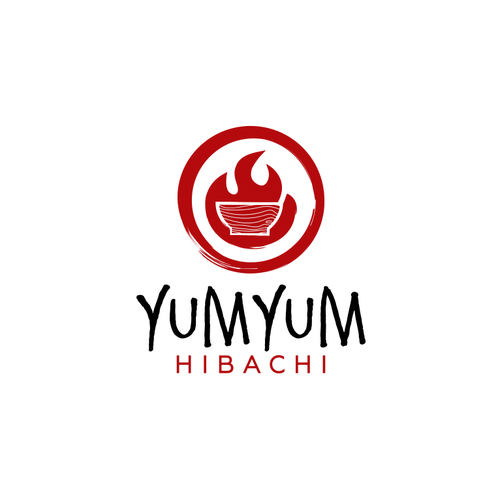 Bowl design with the title 'Firey Hibachi Logo'
