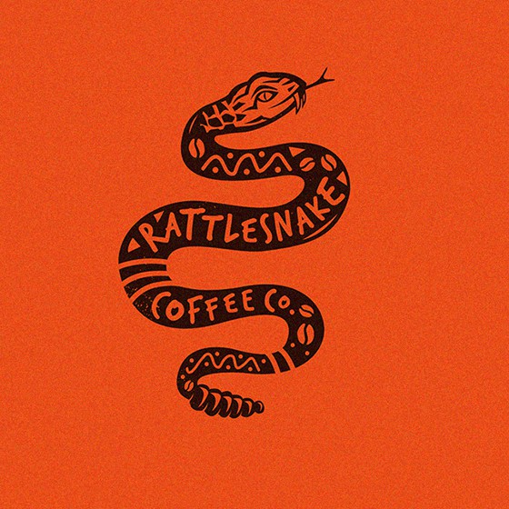 Raw design with the title 'Rattlesnake Coffee Co.'
