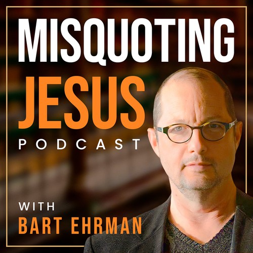 Podcast design with the title 'Misquoting Jesus Podcast Cover'