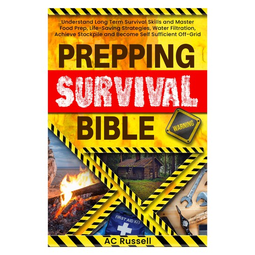 Guide book cover with the title 'Prepping Survival Guide Book Cover'