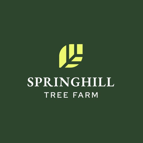 Illustrator design with the title 'Springhill Tree Farm Logo Design'