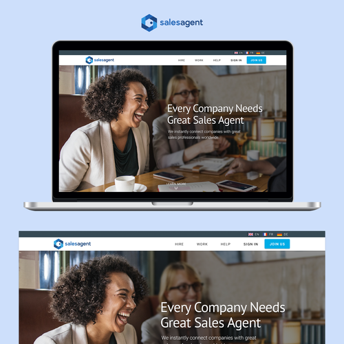 Service website with the title 'Sales Agent -  Web Design'