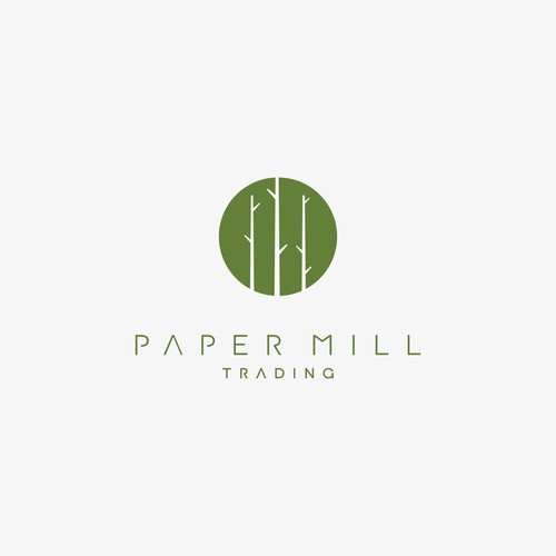 Iconic brand with the title 'Wood Craft Company Logo for Paper Mill Trading'