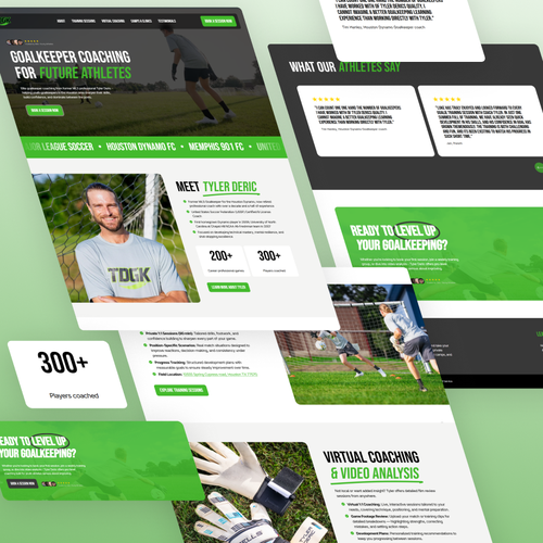 Football design with the title 'Tyler Deric Goalkeeper Training'