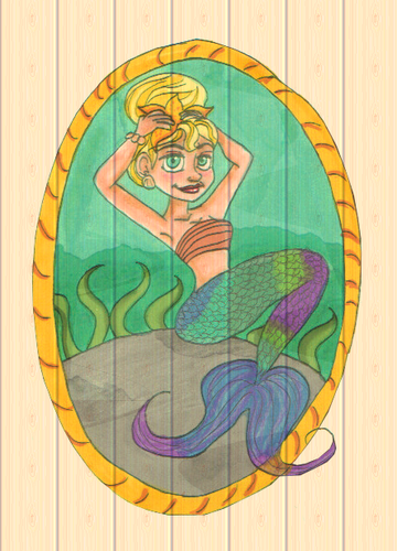 Unique artwork with the title 'STUNNING MERMAID to UNLEASH your CREATIVITY (&make any sailor leave reality for the underworld!)'