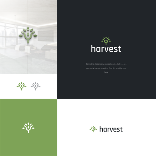 Leaf design with the title 'harvest'