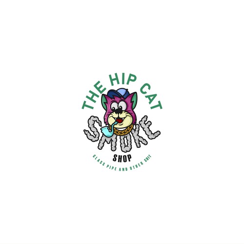 Hip hop logo with the title 'Cat character lgo'