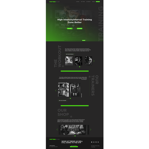 Gym website with the title 'Website Landing Page design'