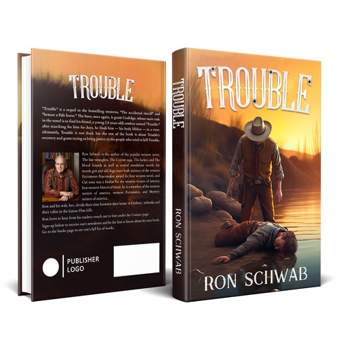 Cowboy book cover with the title 'Book cover contest winner'