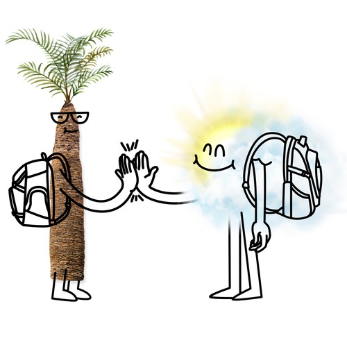 Doodle artwork with the title 'Illustration for Website Landing Page'