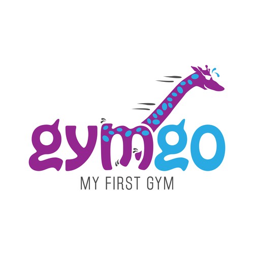 Gymnastics design with the title 'Logo for a kids fitness center'