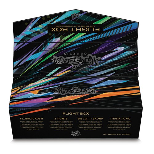 Graffiti design with the title 'Box design for Headtstash Genetix'