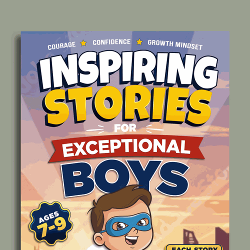 Kids book cover with the title 'Kids attention grabbing book cover'