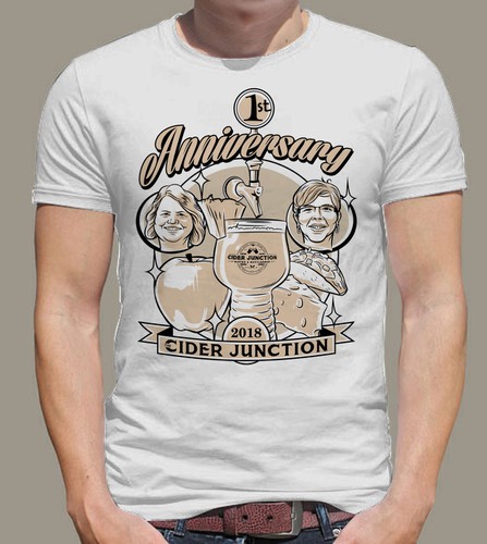 Mouse design with the title 'First Anniversary Cider Junction'