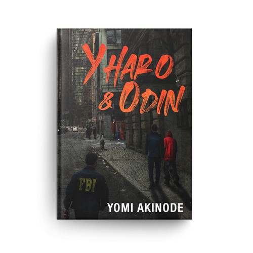 Dark book cover with the title 'Thriller book cover design'