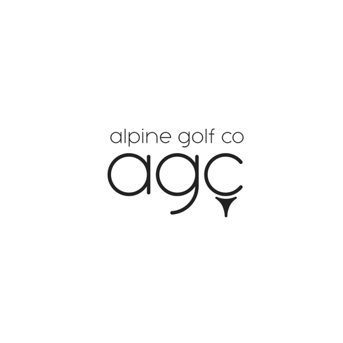 Alpine logo with the title 'alpine golf company logo'