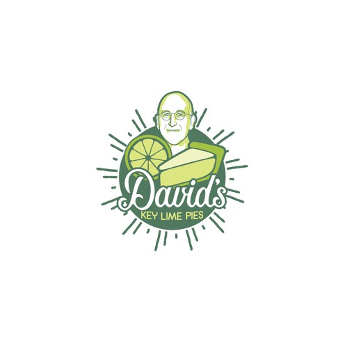 Pie design with the title 'David's logo design concept'