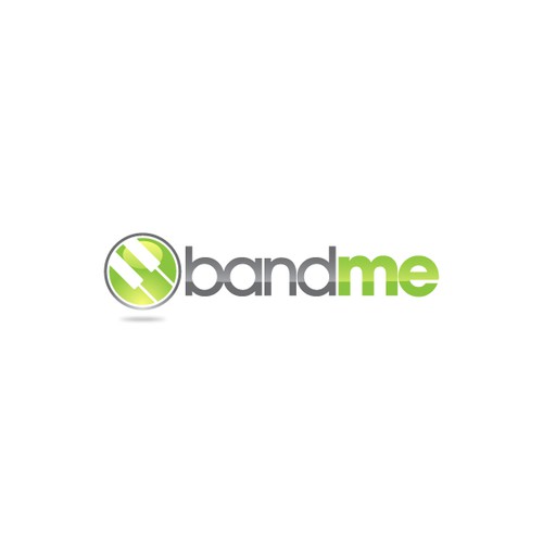 Piano keys design with the title 'Logo Design for BandMe'