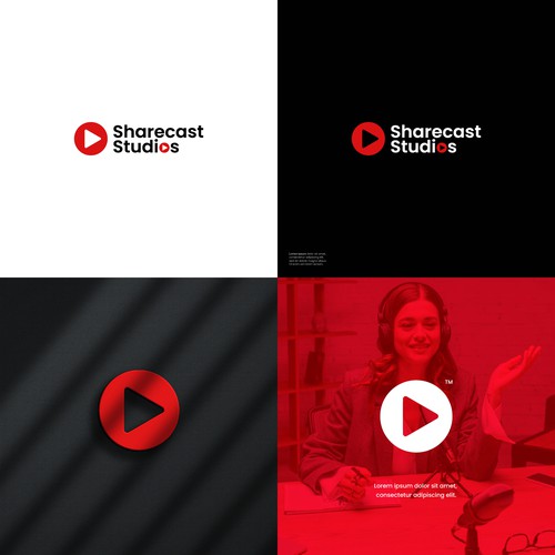 Network brand with the title 'Modern Podcast Studio logo design'