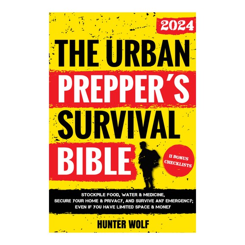 Bible book cover with the title 'Killer book cover for an Urban Prepper's Survival Guide'