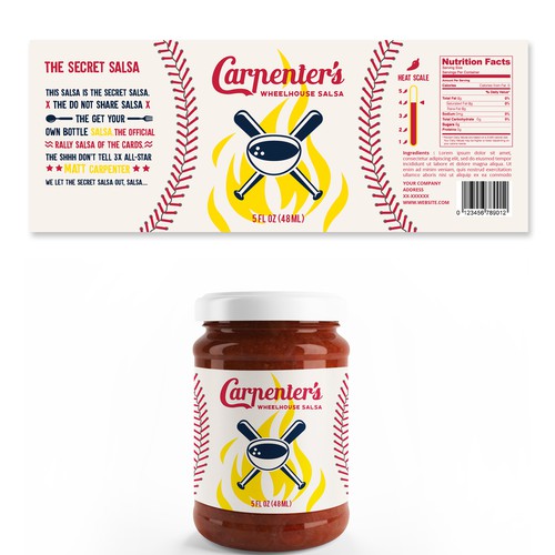 Sauce label with the title 'Salsa's Label Design'