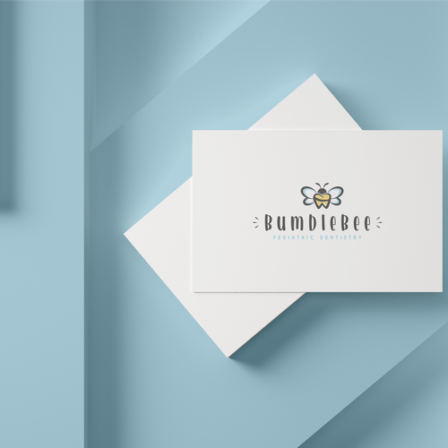 Bumblebee design with the title 'pediatric dentistry logo'